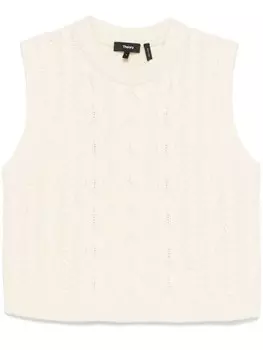 Theory жилет фактурной вязки, белый