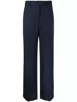 There Was One брюки строгого кроя с завышенной талией, синий