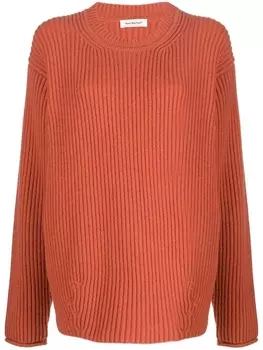 There Was One джемпер в рубчик с приспущенными плечами, оранжевый