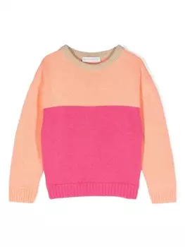 There Was One джемпер в стиле колор-блок, розовый
