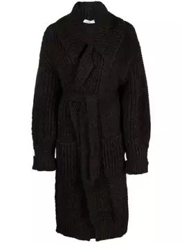 There Was One кардиган-пальто с завязками, коричневый