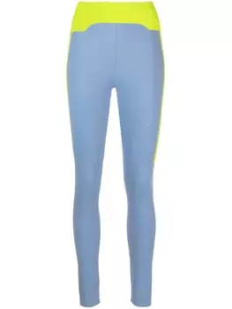 There Was One легинсы с завышенной талией и лампасами, синий