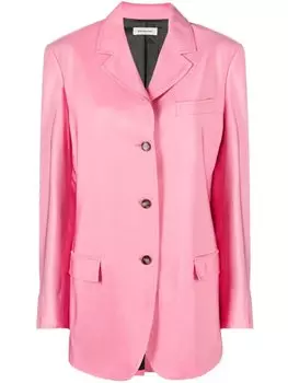 There Was One однобортный блейзер оверсайз, розовый