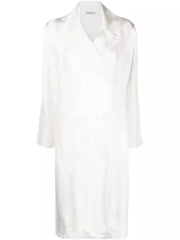 There Was One однобортный тренч, белый