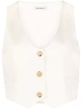 There Was One однобортный жилет, нейтральный цвет