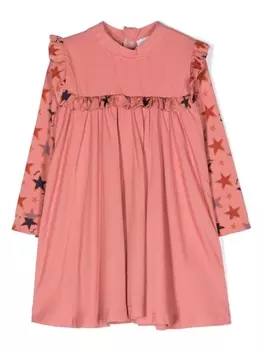 There Was One платье мини с оборками и принтом, розовый