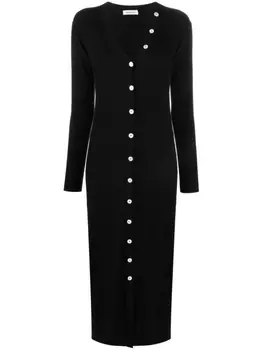 There Was One платье в рубчик на пуговицах, черный