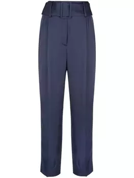 There Was One прямые брюки со складками, синий