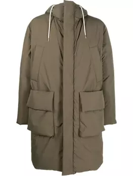 There Was One пуховик с капюшоном, зеленый