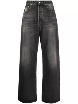 There Was One широкие джинсы средней посадки, серый