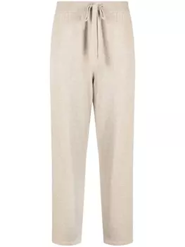 There Was One straight-leg drawstring knitted trousers, нейтральный цвет