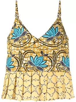 There Was One топ с оборками из коллаборации с Lisa Folawiyo, желтый