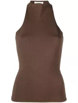 There Was One топ с высоким воротником, коричневый