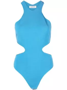 There Was One трикотажное боди с вырезами, синий