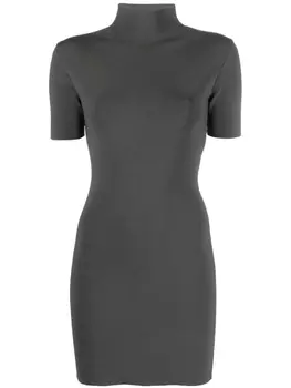 There Was One трикотажное платье мини с открытой спиной, серый