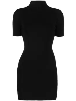 There Was One трикотажное платье мини с открытой спиной, черный