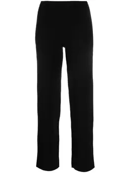 There Was One трикотажные брюки с молниями на манжетах, черный