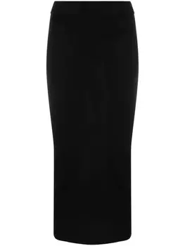 There Was One юбка миди с контрастной отделкой, черный
