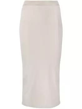 There Was One юбка миди с контрастной отделкой, серый