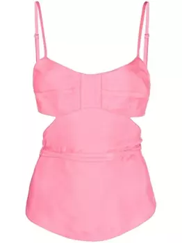 There Was One укороченная блузка с длинными рукавами, розовый