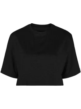 There Was One укороченная футболка с логотипом, серый