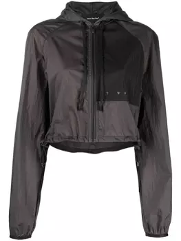 There Was One укороченная легкая куртка с капюшоном, черный
