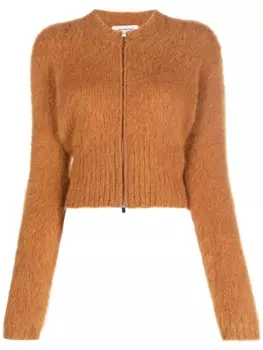 There Was One укороченный кардиган на молнии, коричневый