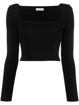 There Was One укороченный топ в рубчик, черный