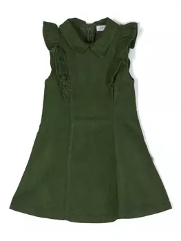 There Was One вельветовое платье без рукавов с оборками, зеленый