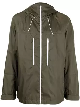 There Was One ветровка на молнии с капюшоном, зеленый