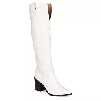 Therese x-wide высокие сапоги на блочном каблуке Journee, белый