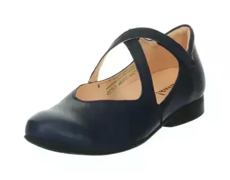 Think! Балерина "ГУАД2", туфли на подтяжках, тапочки, праздничные туфли с дополнительной эластичной вставкой, цвет морской волны