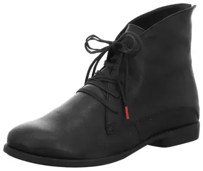 Think! Ботильоны на шнуровке "АГРАТ", из натуральной шерсти, черный