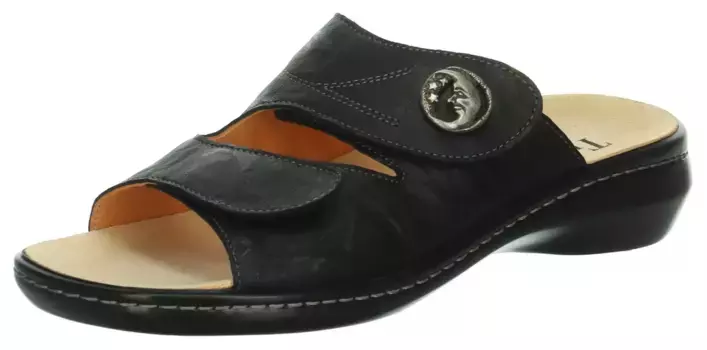 Think! Мюли "CAMILLA", каблук, летняя обувь, тапочки на липучке, черный