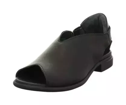 Think! Сандалии "Kamaa", летние туфли, босоножки, на толстом каблуке, слегка блестящие, черный