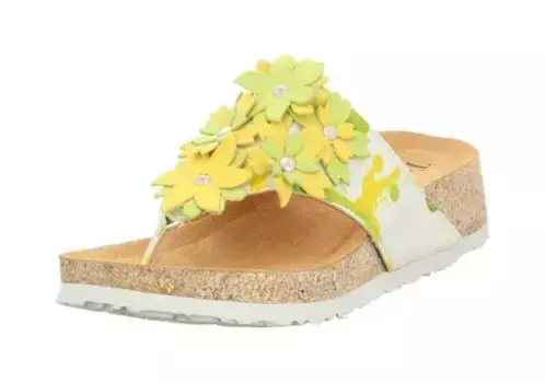 Think! Шлепанцы "Коак", летняя обувь, тапочки со сладким цветочным декором, желтый