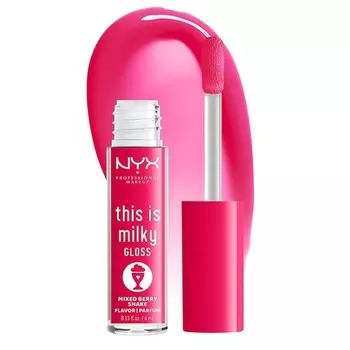 This Is Milky Gloss, 12-часовое увлажнение, веганский блеск для губ, смешанный ягодный коктейль, с ароматом малины, Nyx Professional Makeup