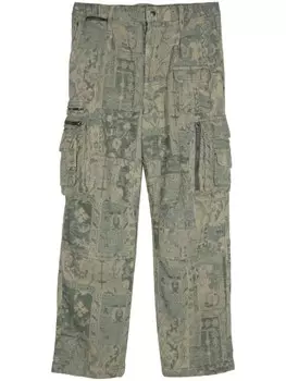 This Is Never That брюки карго с графичным принтом, зеленый