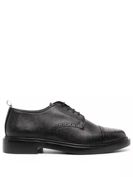 Thom Browne almond-toe Derby shoes, черный
