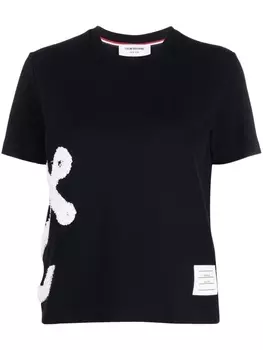 Thom Browne Anchor boucl T-shirt, синий