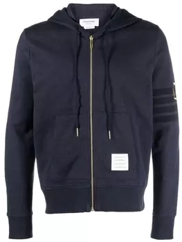Thom Browne Anchor zip-up hoodie, синий