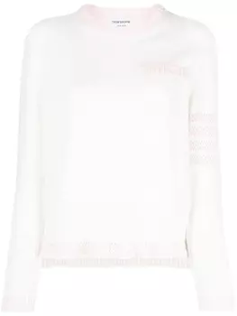 Thom Browne ажурный джемпер, белый