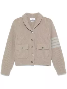 Thom Browne бомбер с полосками 4-Bar, коричневый