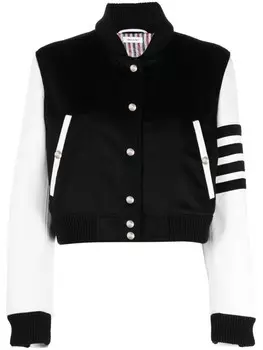 Thom Browne бомбер Varsity, черный
