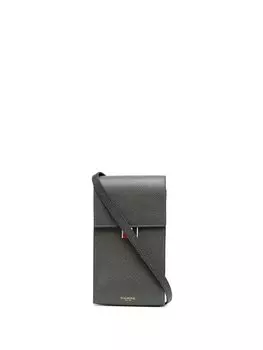 Thom Browne чехол для телефона из зернистой кожи, серый