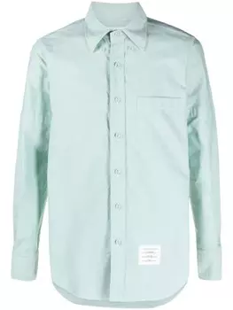 Thom Browne декорированная рубашка, зеленый