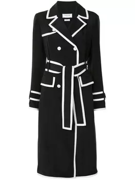 Thom Browne double-breasted silk coat, синий