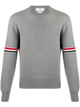 Thom Browne джемпер Milano с круглым вырезом, серый