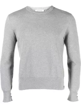 Thom Browne джемпер с круглым вырезом, серый