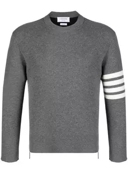 Thom Browne джемпер с полосками 4-Bar, серый